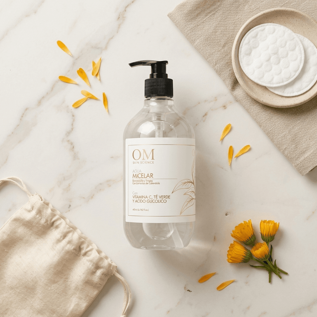 agua micelar vitamina c te verde y acido glicolico 400ml