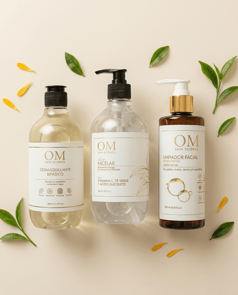 kit limpiador facial completo 3 pasos colombia skincare vista alterna